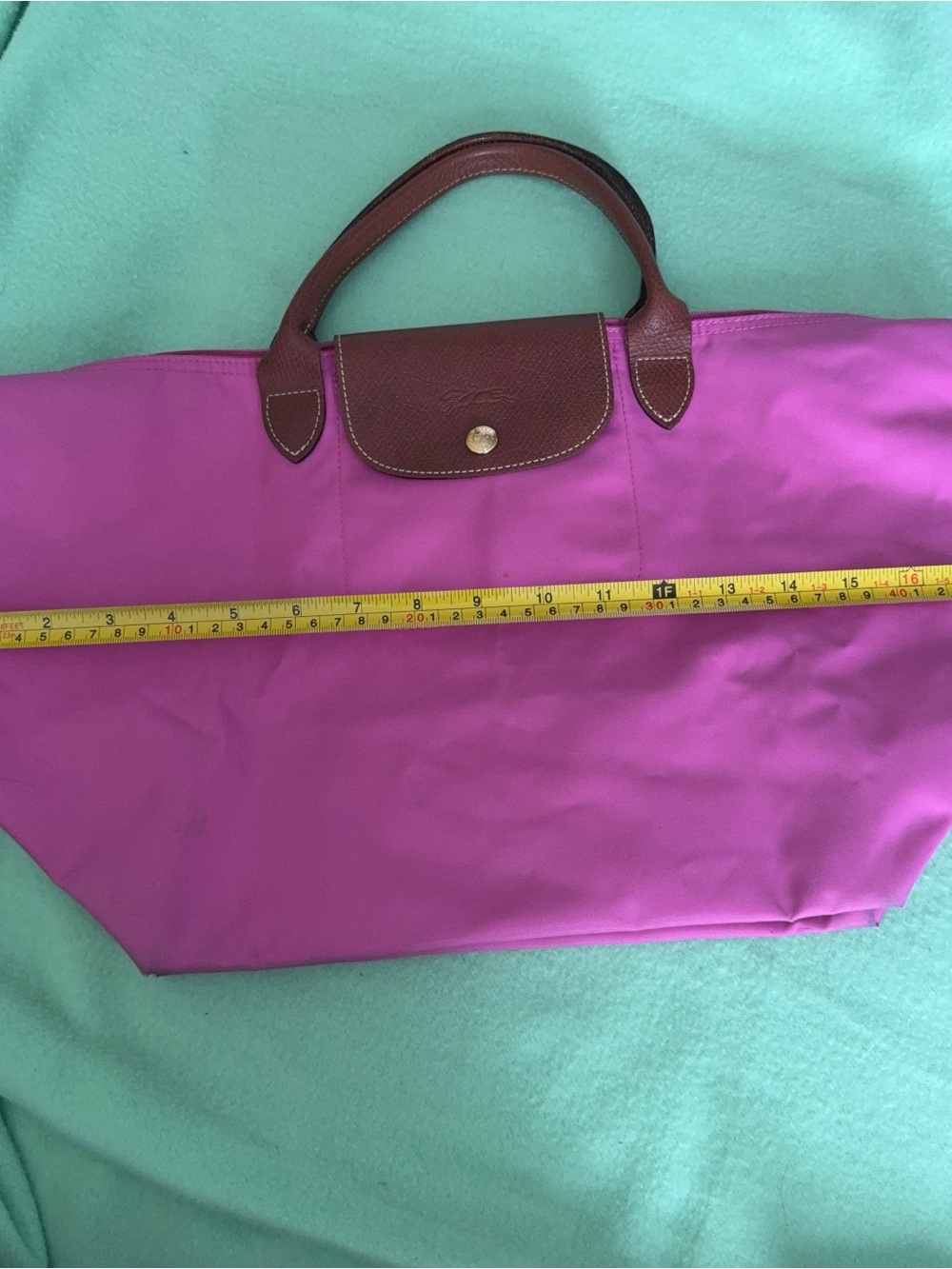 Longchamp Le Pilage Large Pink Top-Handle Tote Bag - Picture 7 of 10